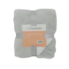 CASA JOVEN - Manta Jq Coco Sherpa Gris 130X160Cm