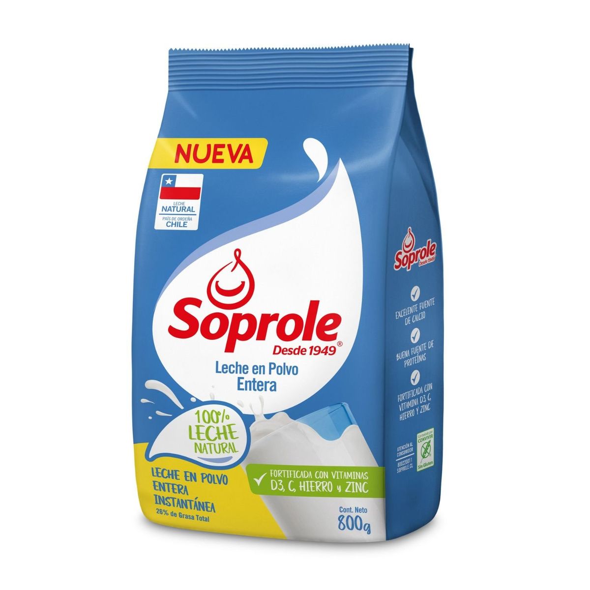 SOPROLE - Leche Entera en Polvo Soprole 800 g