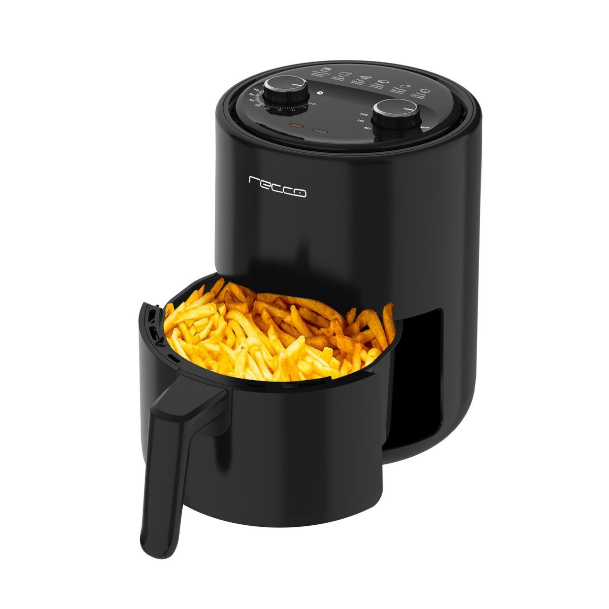 RECCO - Freidora de aire Airfryer RFA-LEGGERO21 2,1 litros Negra Recco