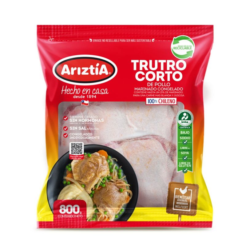 ARIZTIA - Truto Corto de Pollo Congelado Ariztia 800 g