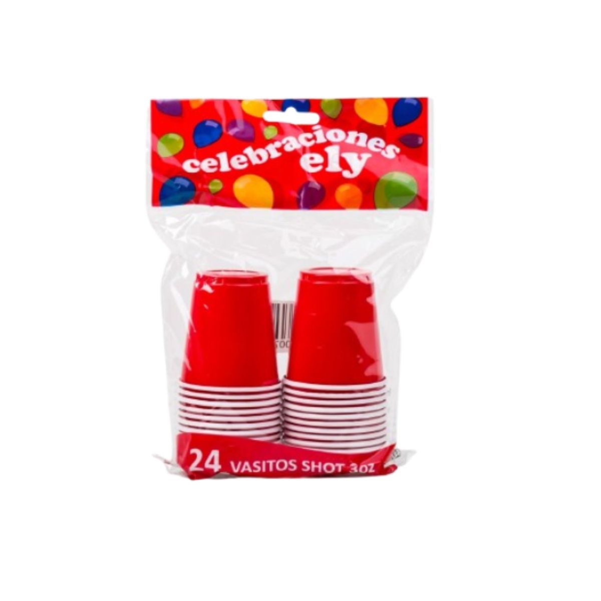ELY - Vaso Shot Rojo 3Oz Ely 24Un.