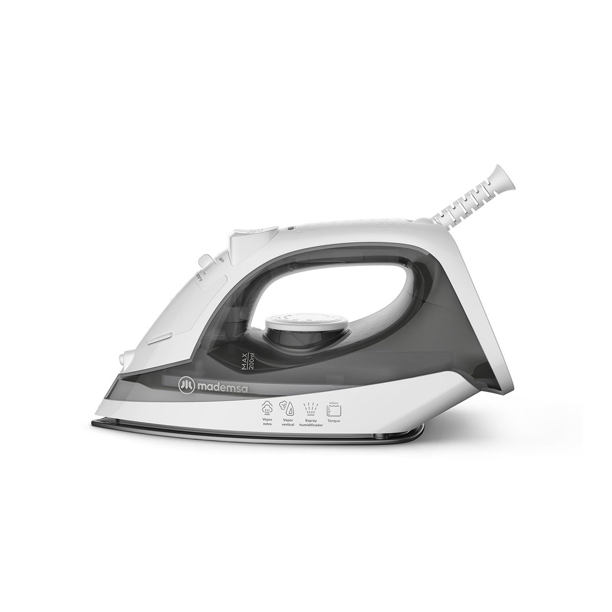 MADEMSA - Plancha A Vapor MIR10 Blanca