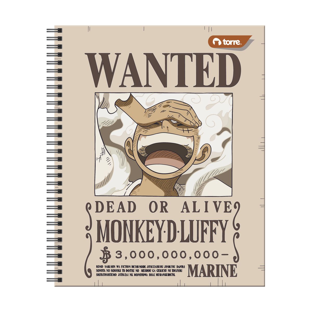 TORRE - Cuaderno Universitario One Piece 7Mm 100Hjs