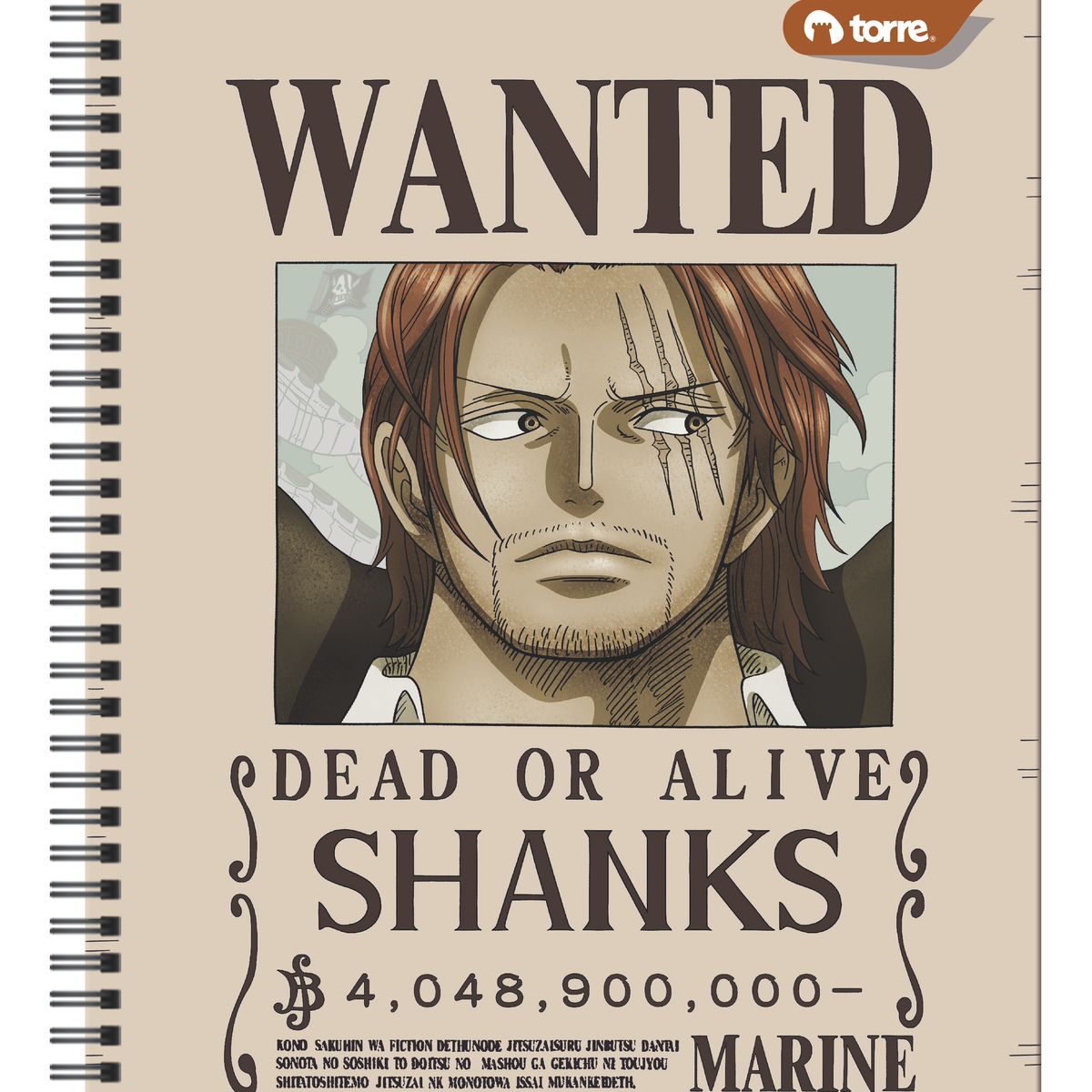 TORRE - Cuaderno Universitario One Piece 7Mm 100Hjs