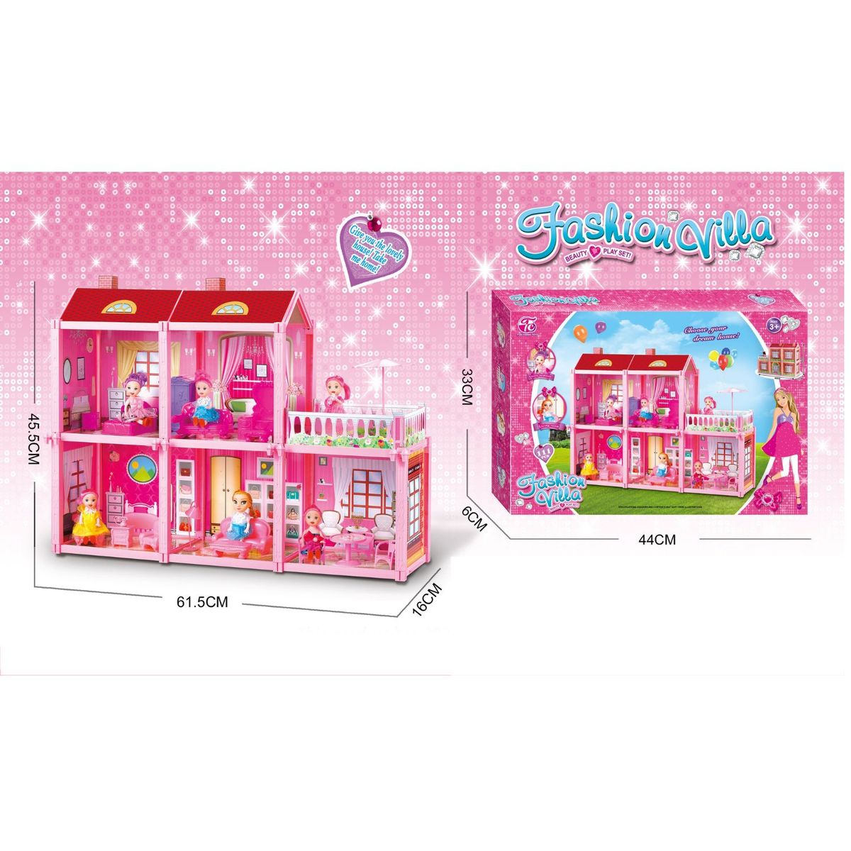 HUAYUAN - Casa De Muñecas Grande 61X16X45 CM