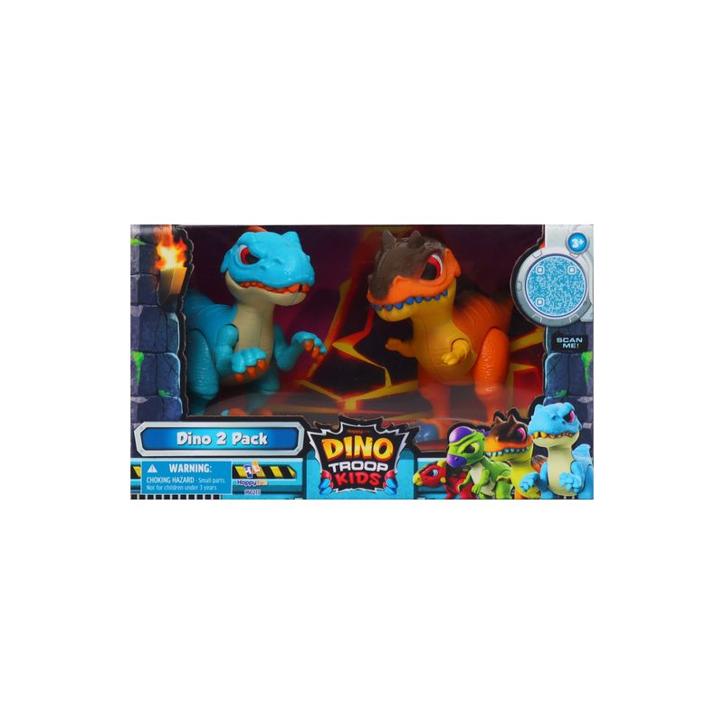 DINO TROOP KIDS - Set 2 Dinos Raptor & Megalosaurus
