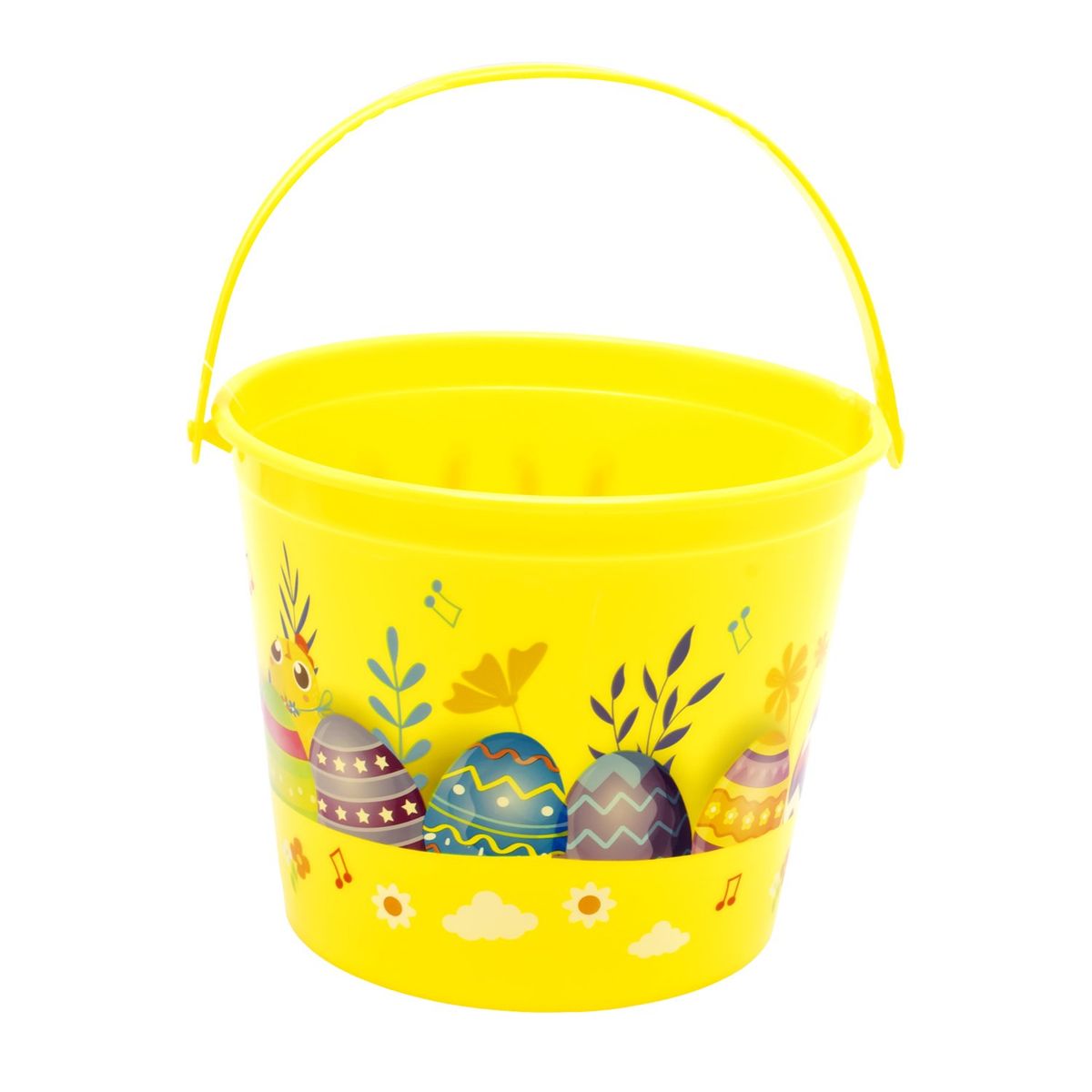 FIESTAMANIA - Canasto Plástico 11.5x14.5 CM Pascua Amarillo