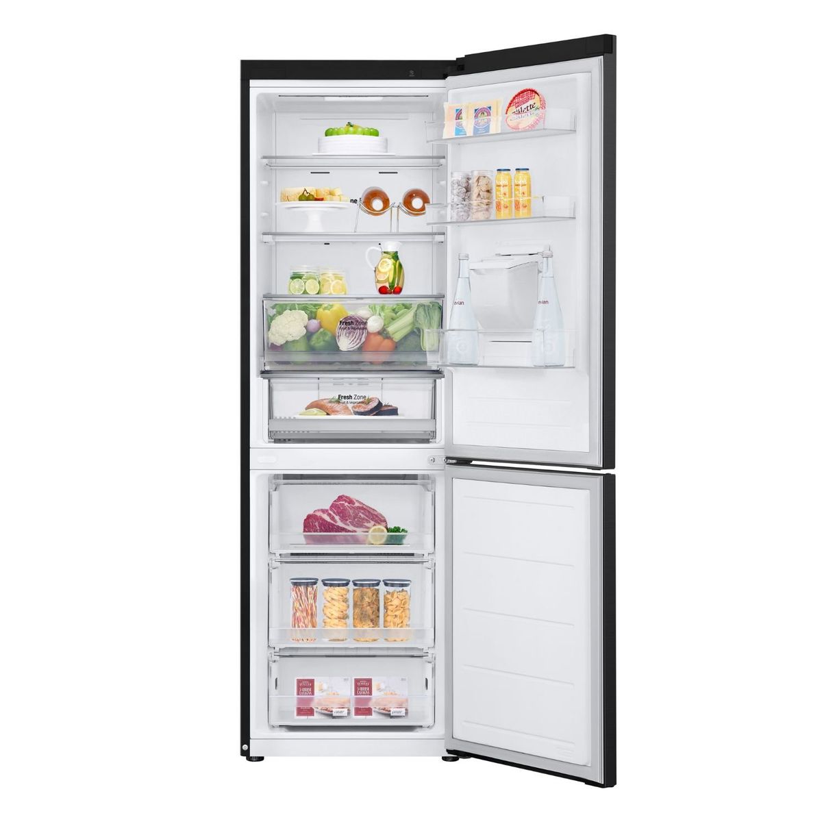 LG - Refrigerador 339Lt Gb37Spt Bottom Freezer Negro Lg
