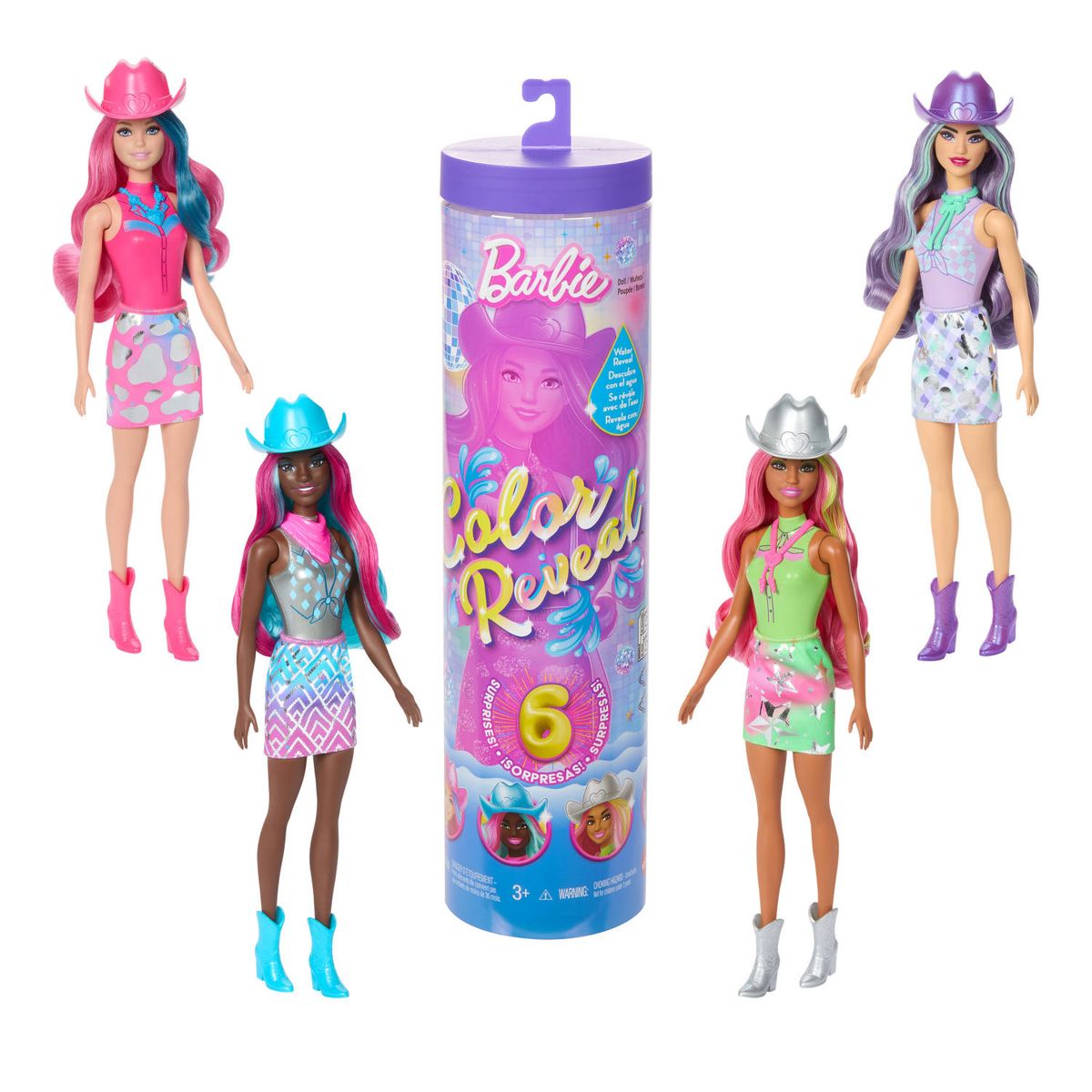 BARBIE - Color Reveal Muñeca Moda Disco Sorpresa