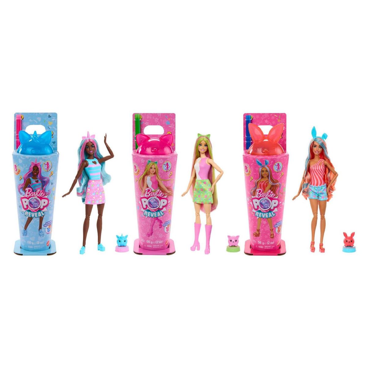 BARBIE - Pop Reveal Muñeca Serie de Animalitos Sorpresa (Surtido)