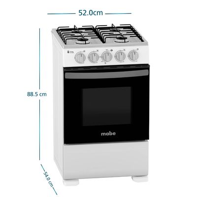 Imagen 2 del producto Cocina 4 Quemadores Horno 61 Lts CMC20ABX-7 Blanco