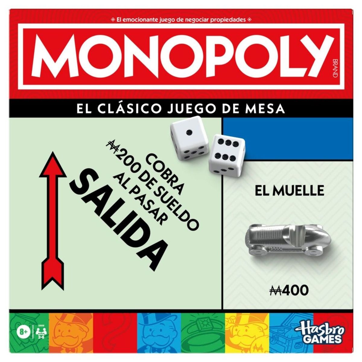 HASBRO GAMING - Juego de Mesa Monopoly Classico Refresh