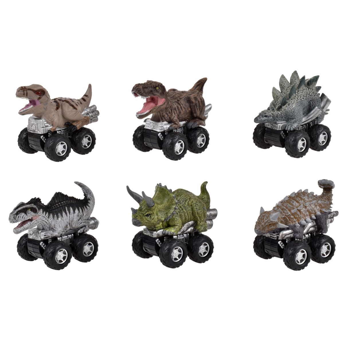 JURASSIC WORLD - Pack 3 Dinosaurios Vehiculo Pullback Jurassic