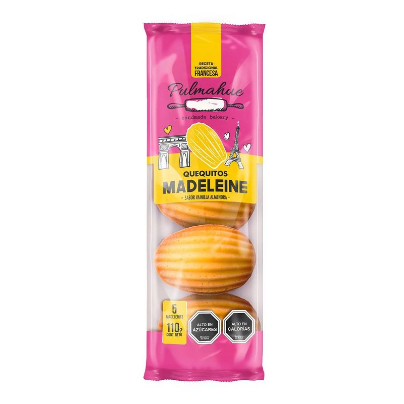 PULMAHUE - Quequitos Madeleine Sabor Vainilla Almendra Pulmahue 110 g