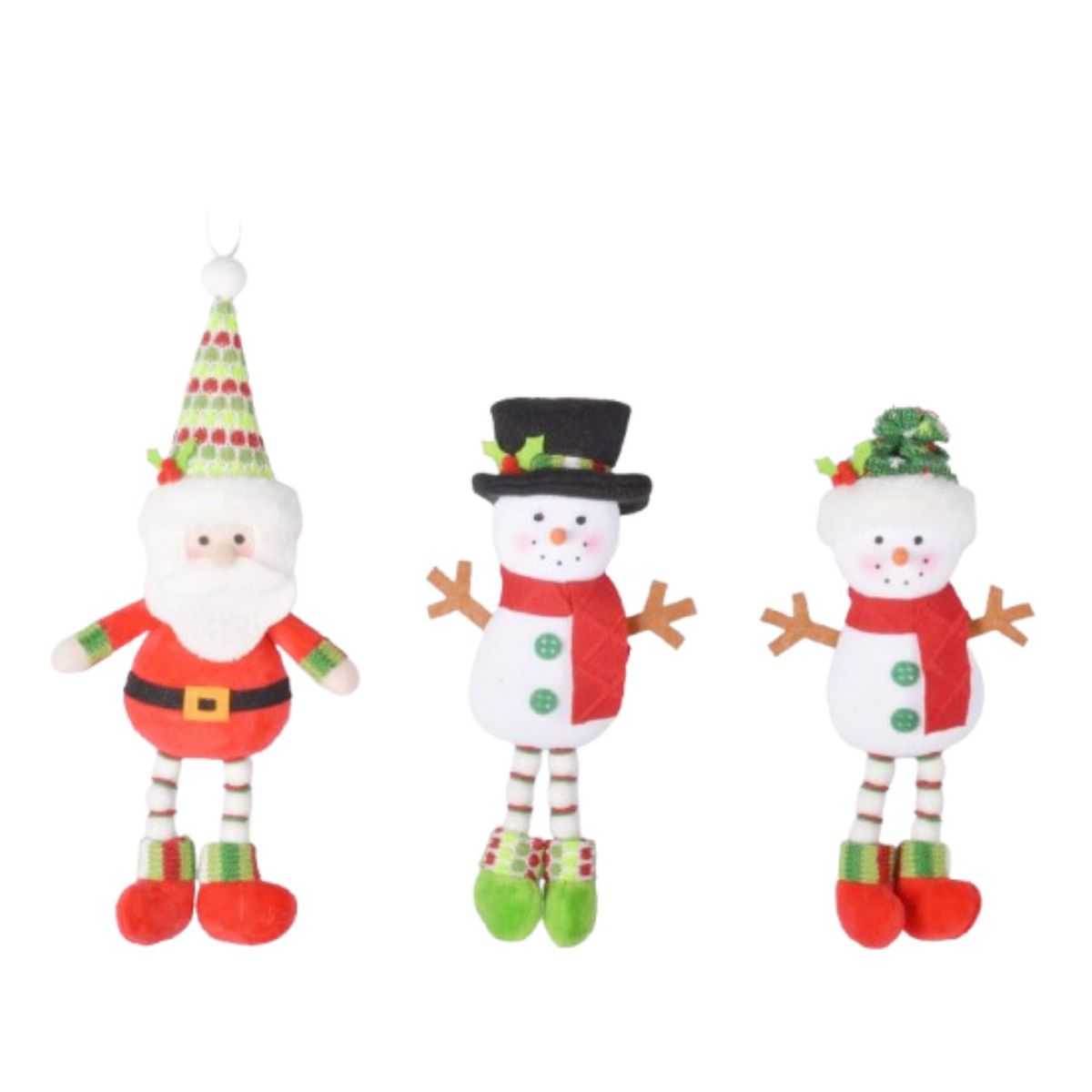 CASA JOVEN - COLGANTES PELUCHES NAVIDAD 25 CM TRADICIONAL