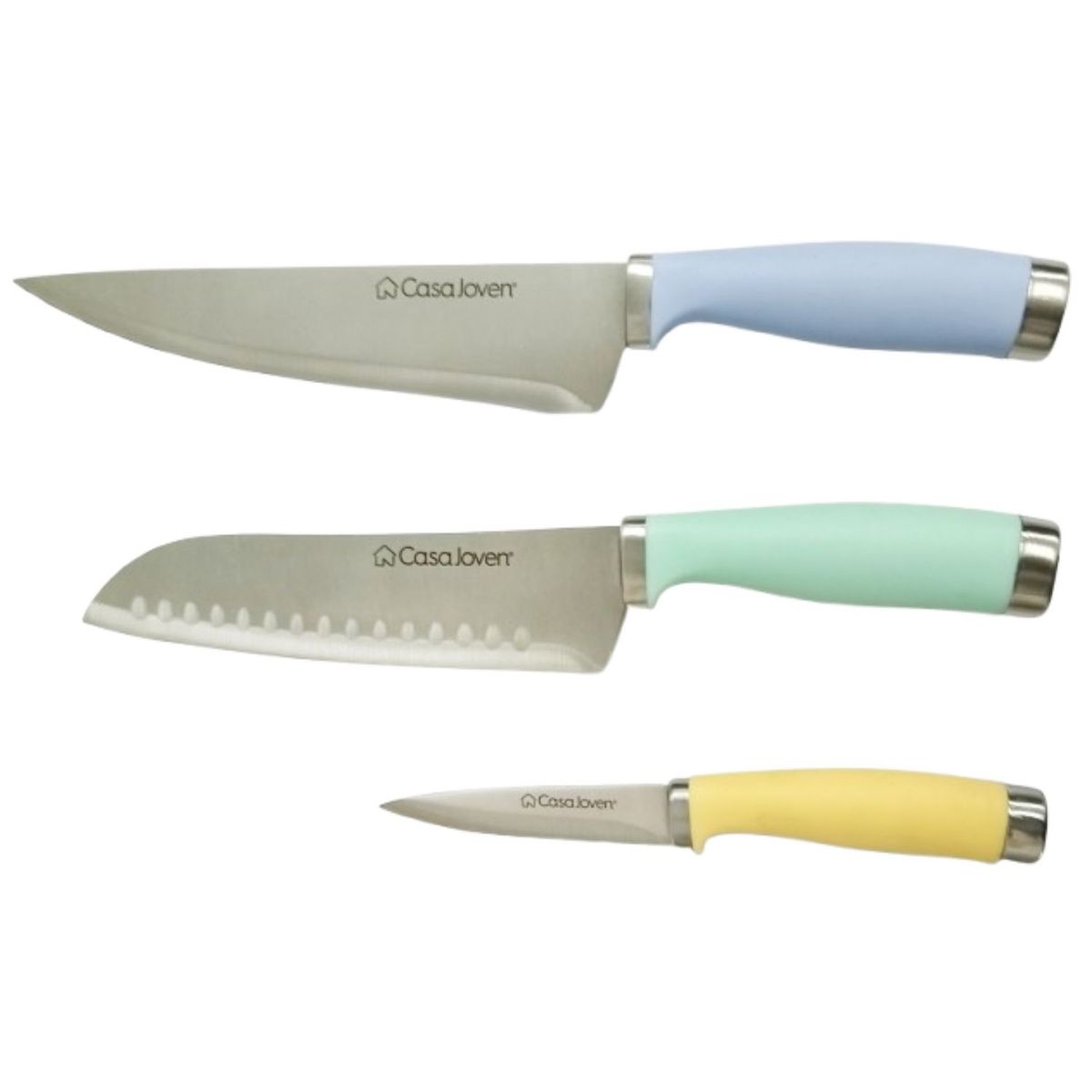 CASA JOVEN - Set X 3 Cuchillos Color Acero Premium