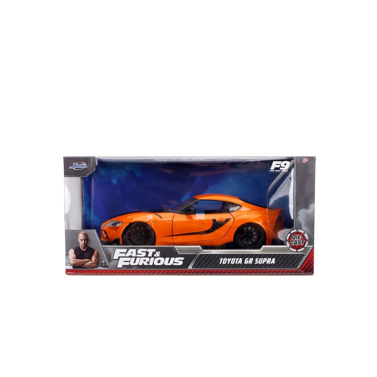JADA - Vehiculo  R y F 1995 Toyota Supra-Orange-Ruedas Libres 1:32
