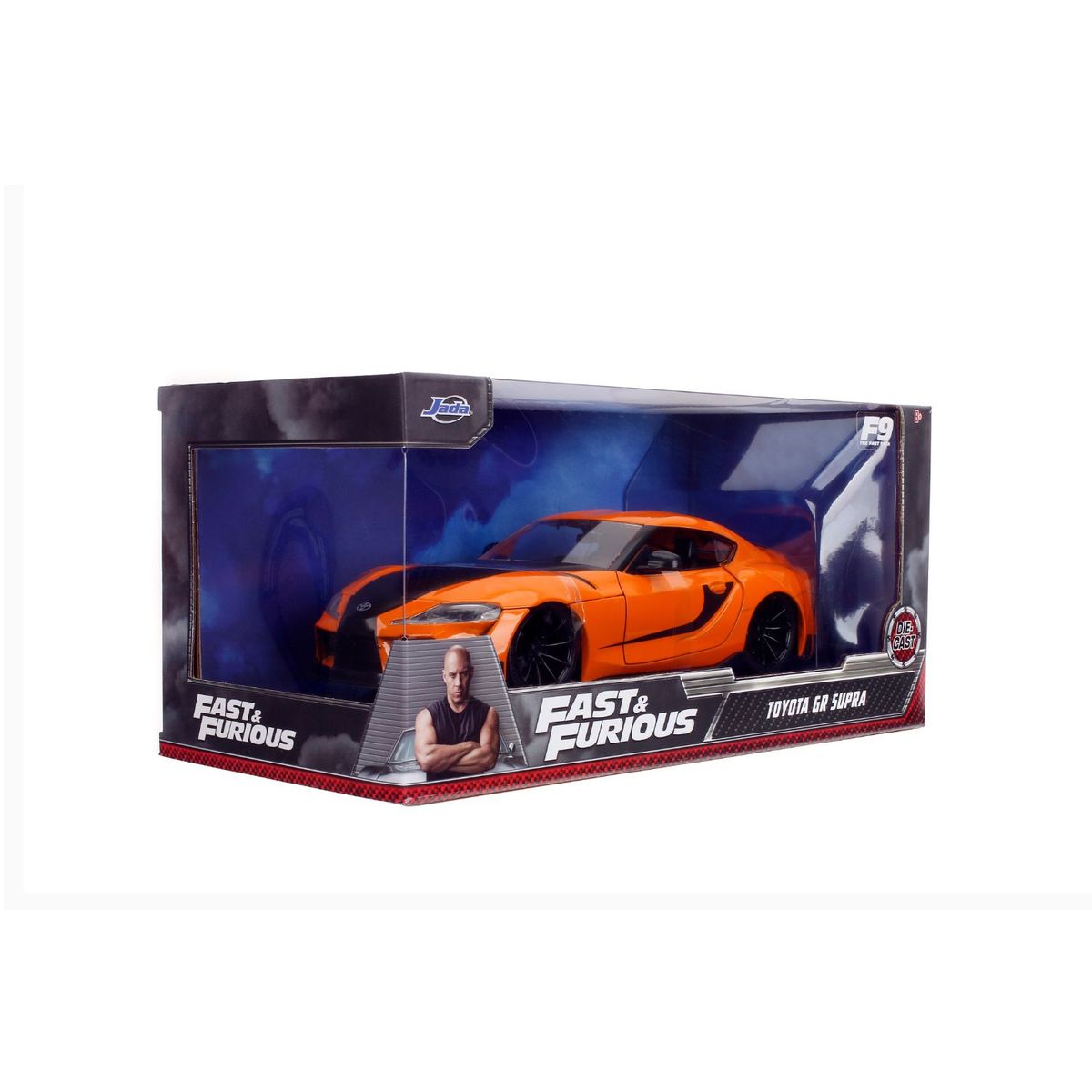 JADA - Vehiculo  R y F 1995 Toyota Supra-Orange-Ruedas Libres 1:32
