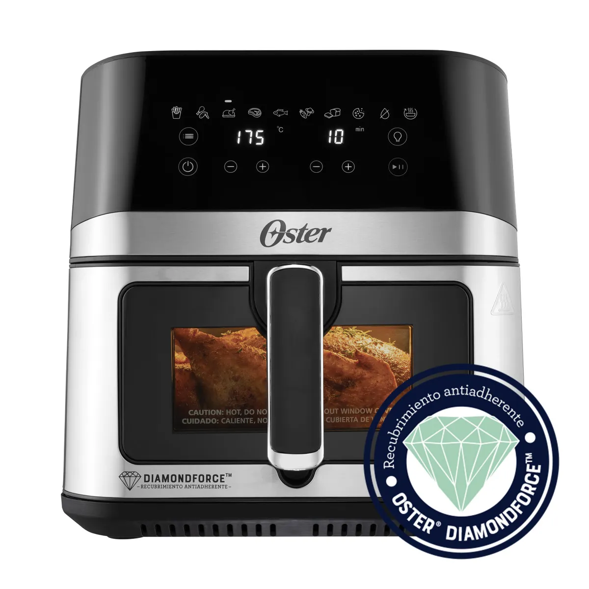 OSTER - Freidora De Aire 7.5 lts Dig C/Ventana CKSTAF75WDSSDF