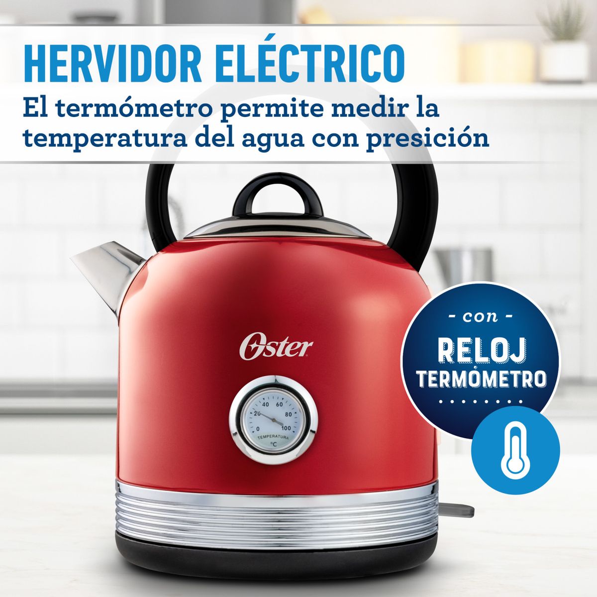 OSTER - Hervidor Tetera Electrica 2,5 Litros Bvstkt900R