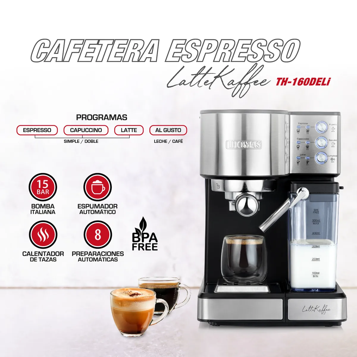 THOMAS - CAFETERA 18 LTS LATTEKAFFEE TH-160DELI THOMAS