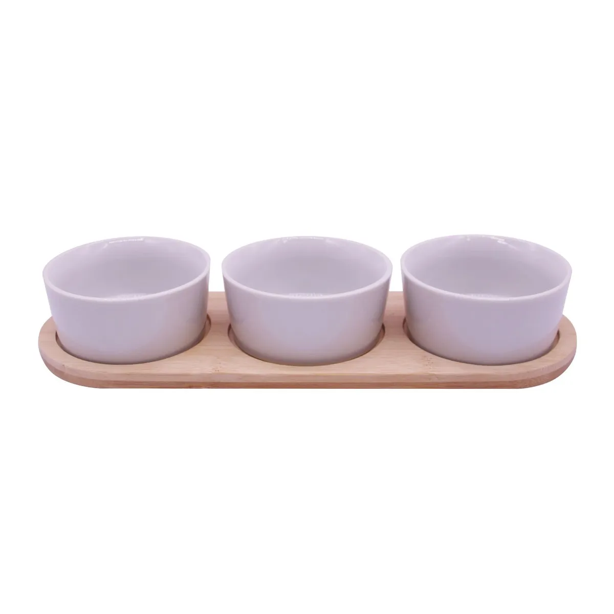 CASA JOVEN - SET 3 BOWL CON BANDEJA APERITIVO 28 CM