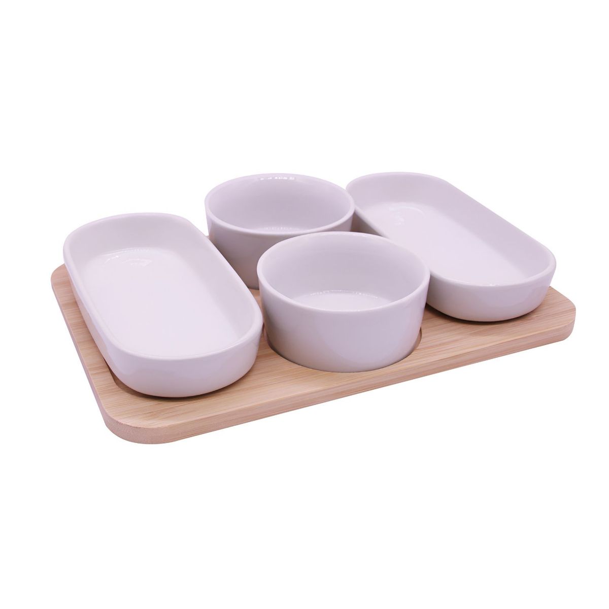 CASA JOVEN - SET 4 BOWLS CON BASE APERITIVO 15CM