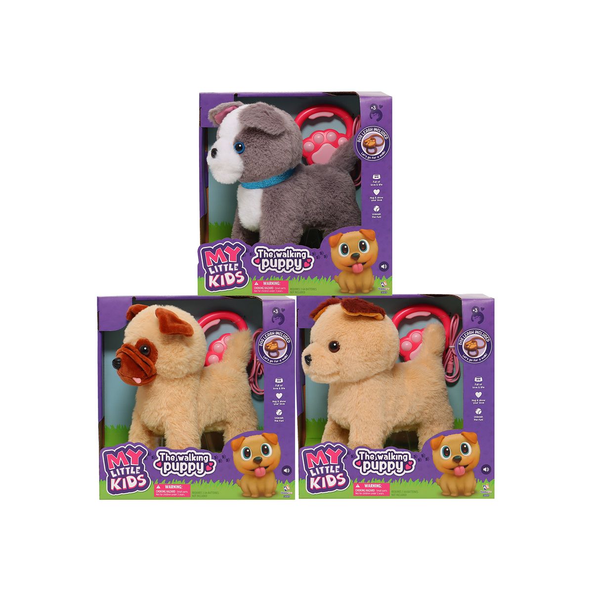 MY LITTLE KIDS - Peluche Perrito Que Camina Con Correa