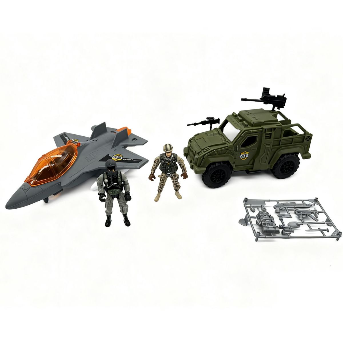 SPECIAL COMBAT - Set Militar Avión, Camioneta Y 2 Figuras