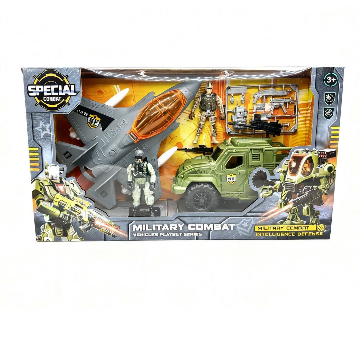 SPECIAL COMBAT - Set Militar Avión, Camioneta Y 2 Figuras