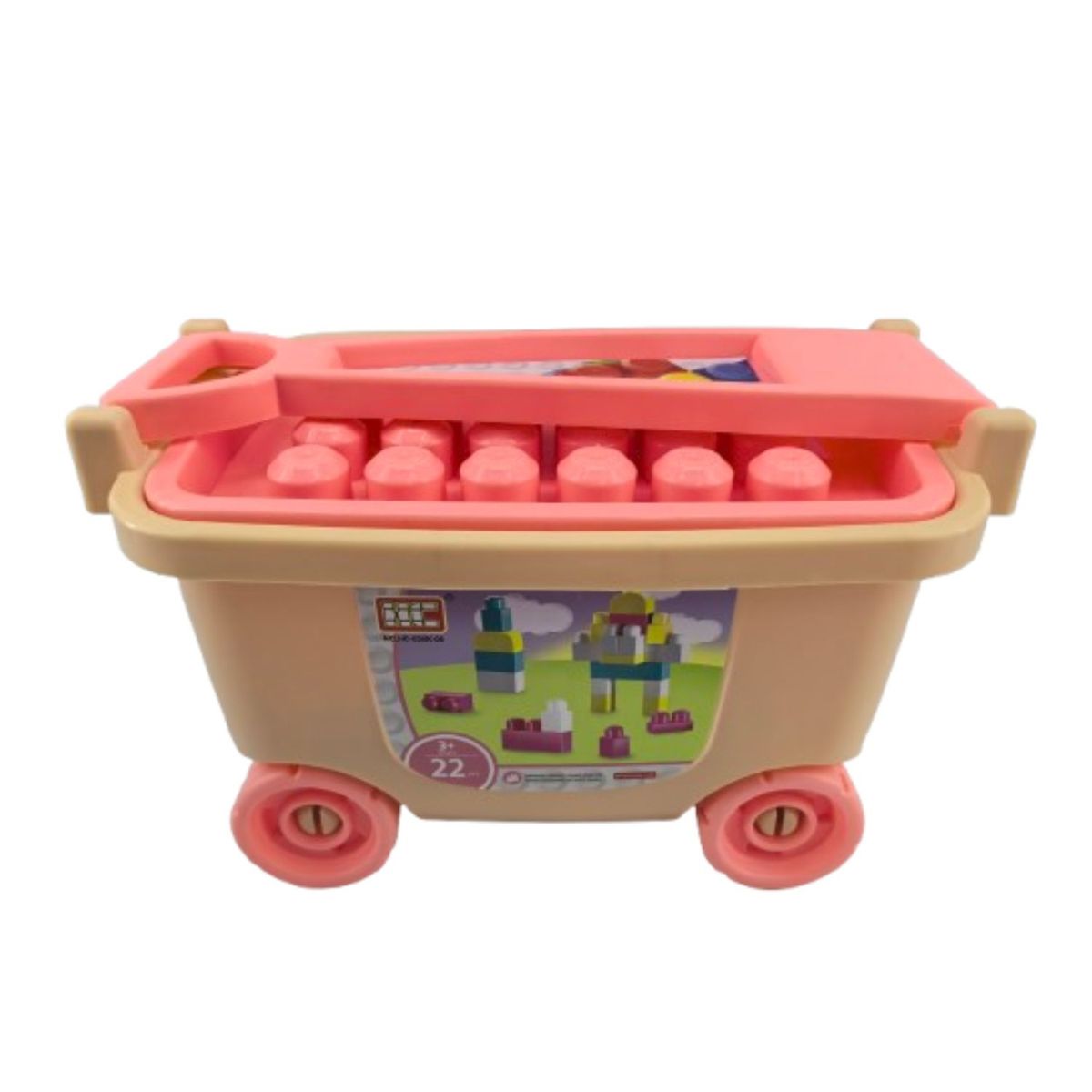 SELECTIO - Bloques Rosado Carrito 22 Pzas.