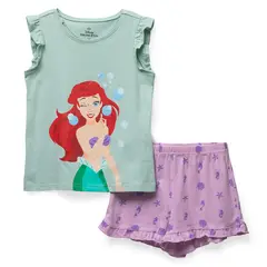 DISNEY - Pijama Licencia Corta Princesas Niña