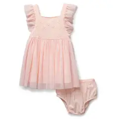 REDWOOD - Vestido Fiesta Tul Macrame Bebe