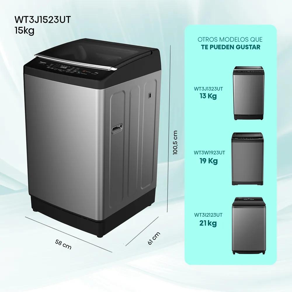 Hisense WT3J1523UT 15 kg Titanium Grey, foto 2
