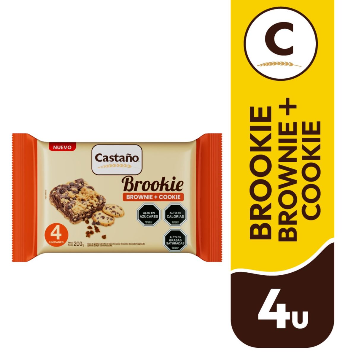 CASTAÑO - Brookie Castaño 4 Un x 50 g