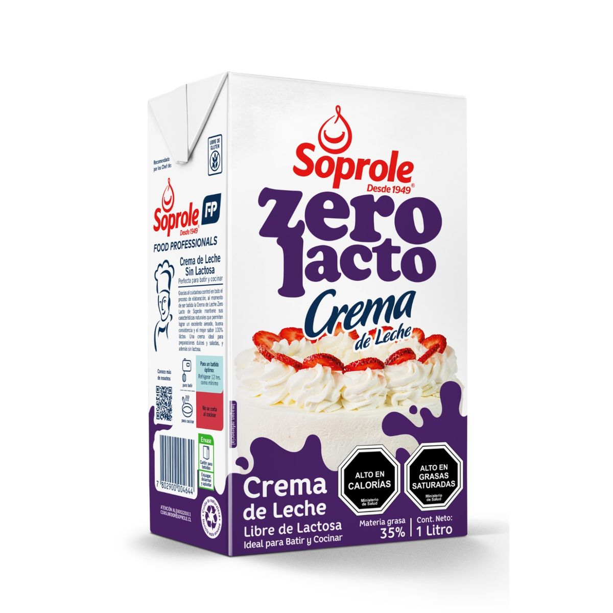 SOPROLE - Crema de Leche para Batir Zerolacto Sin Lactosa Soprole 1 L