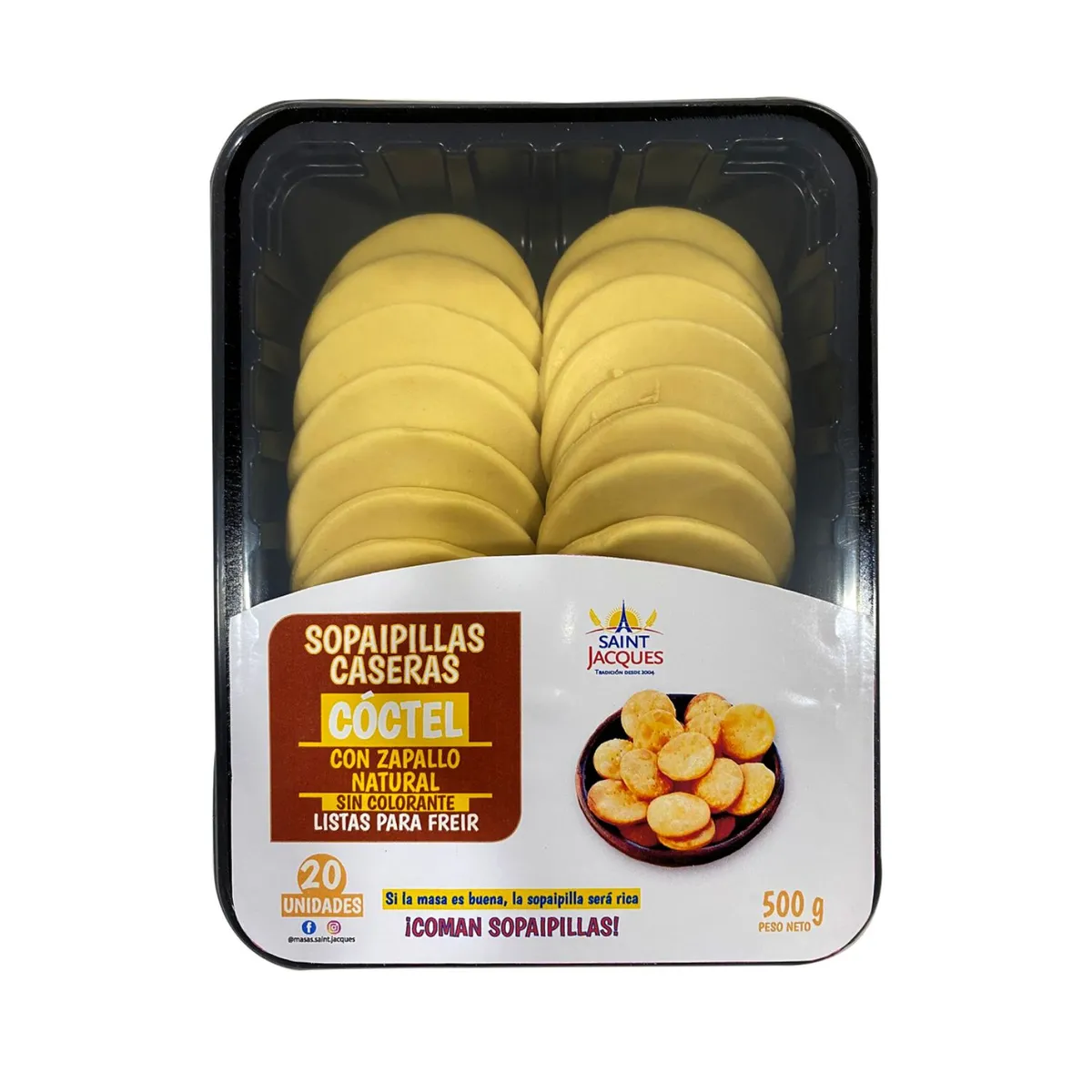 SAINT JACQUES - Masa Sopaipillas Cóctel  con Zapallo Saint Jacques 500 g