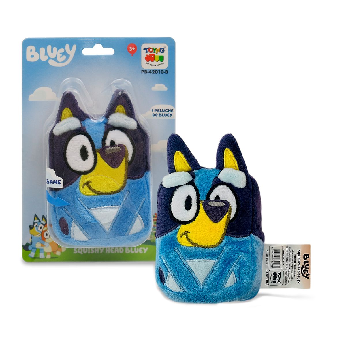BLUEY - Peluche Squishy Head Bluey