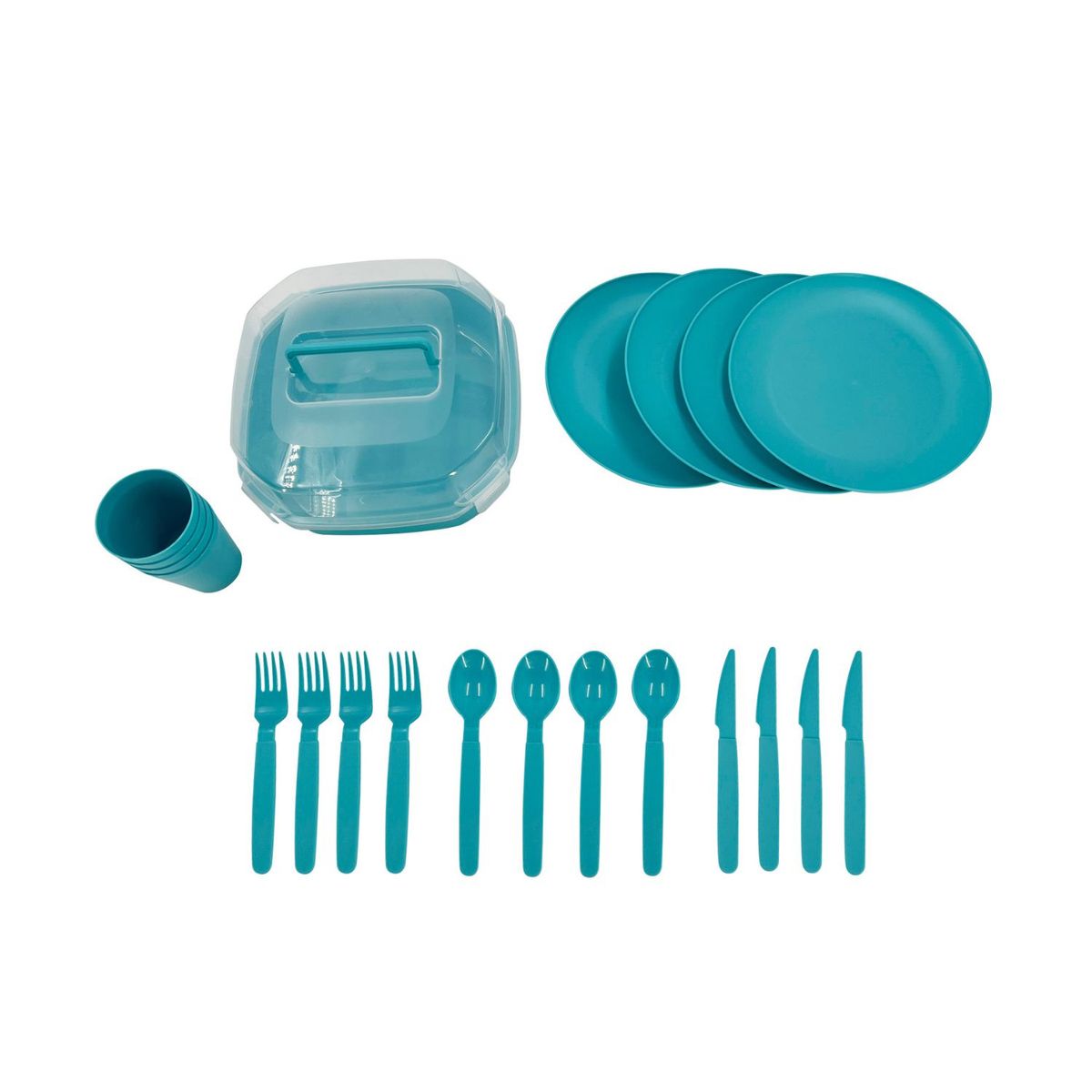 CASA JOVEN - Set Picnic Para 4 Personas (22 Piezas)