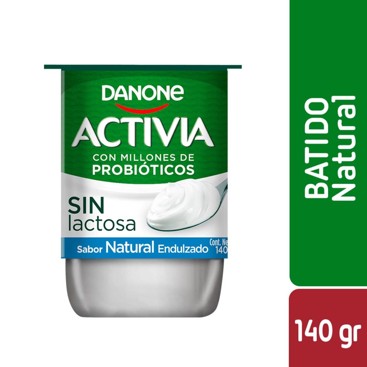 ACTIVIA - Yoghurt con Probióticos Natural Sin Lactosa Activia 140 g