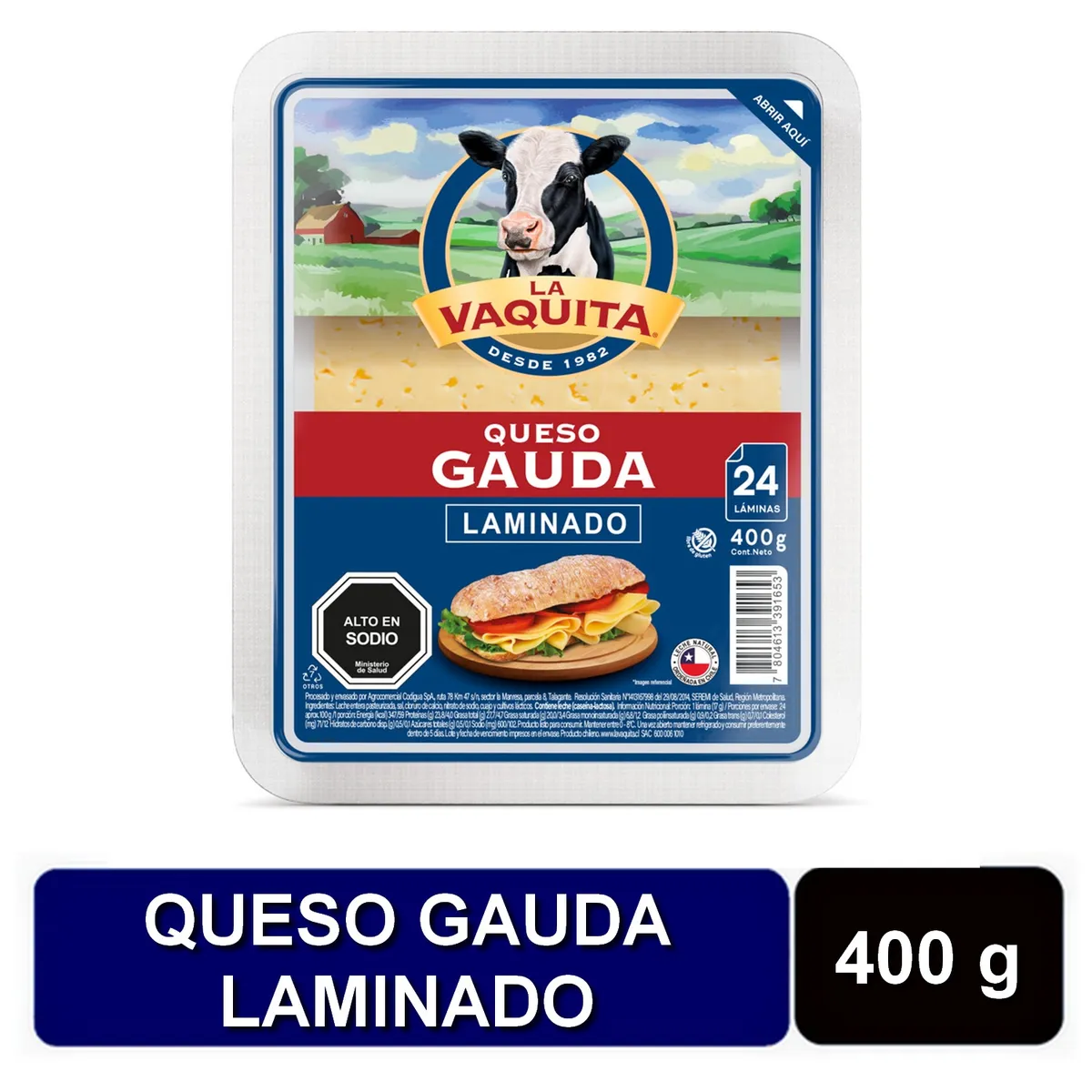 LA VAQUITA - Queso Gauda Laminado La Vaquita 400 g