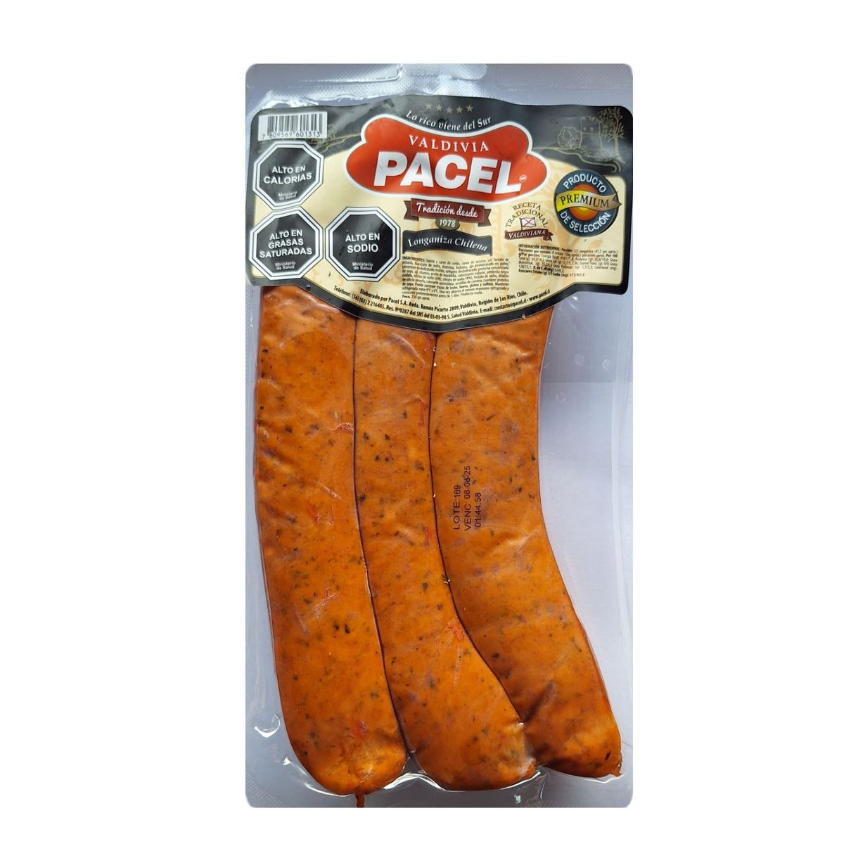 PACEL - Longaniza Chilena Ahumada Pacel 500 g