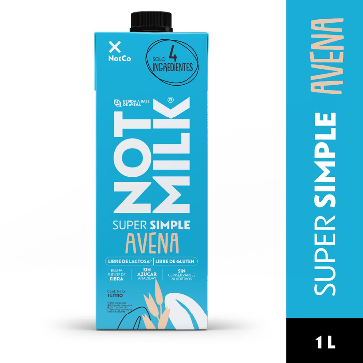 NOT MILK - Bebida Vegetal NotMilk Simple Avena 1 L