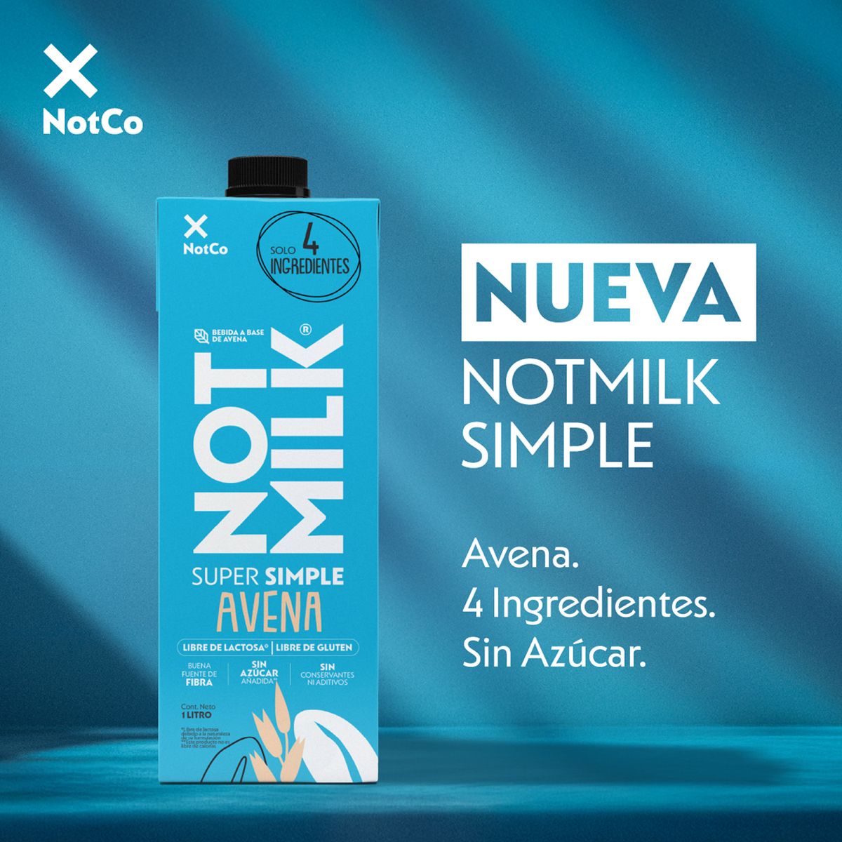 NOT MILK - Bebida Vegetal NotMilk Simple Avena 1 L