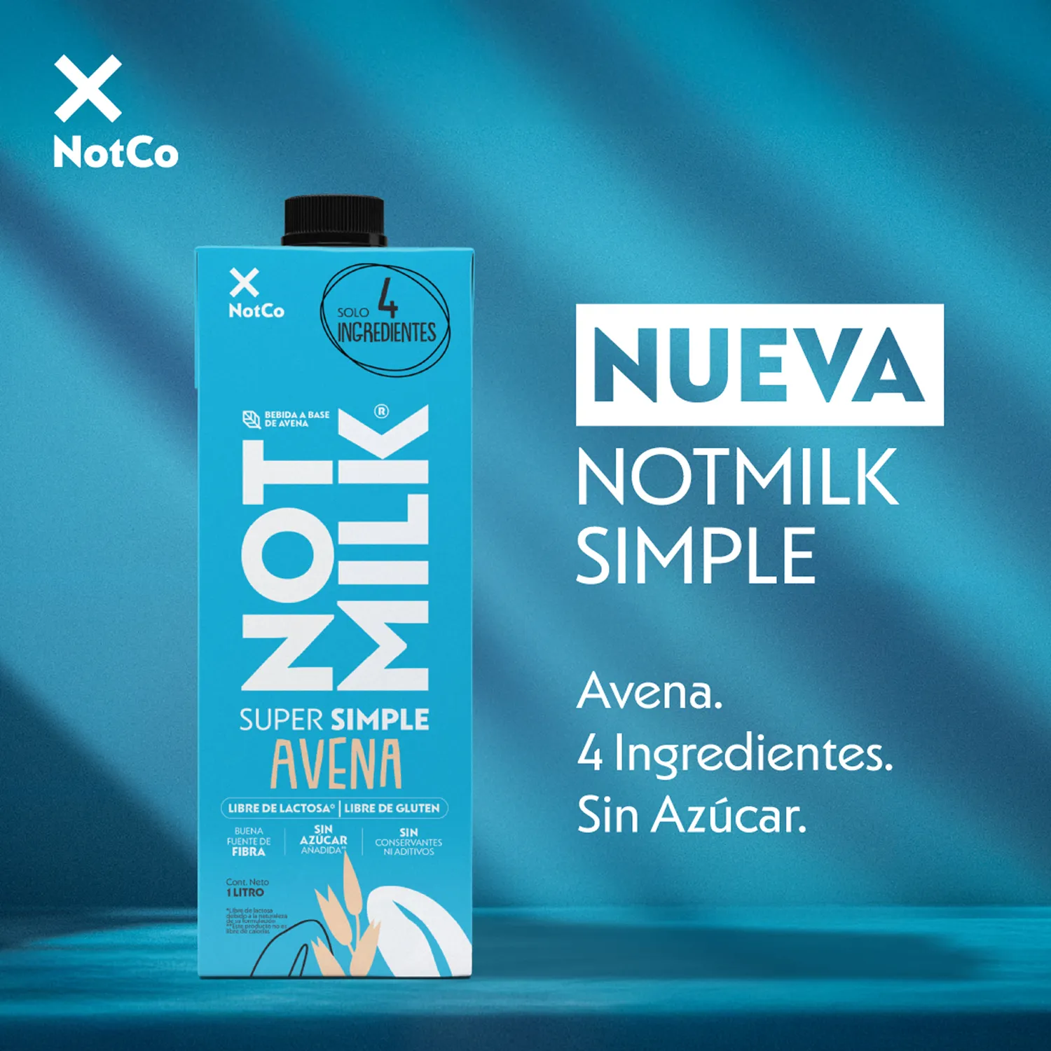 Bebida Vegetal NotMilk Simple Avena 1 L | Tottus Chile