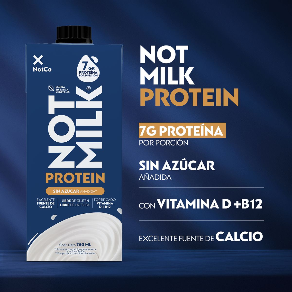 NOT MILK - Bebida Vegetal NotMilk Protein 750 ml