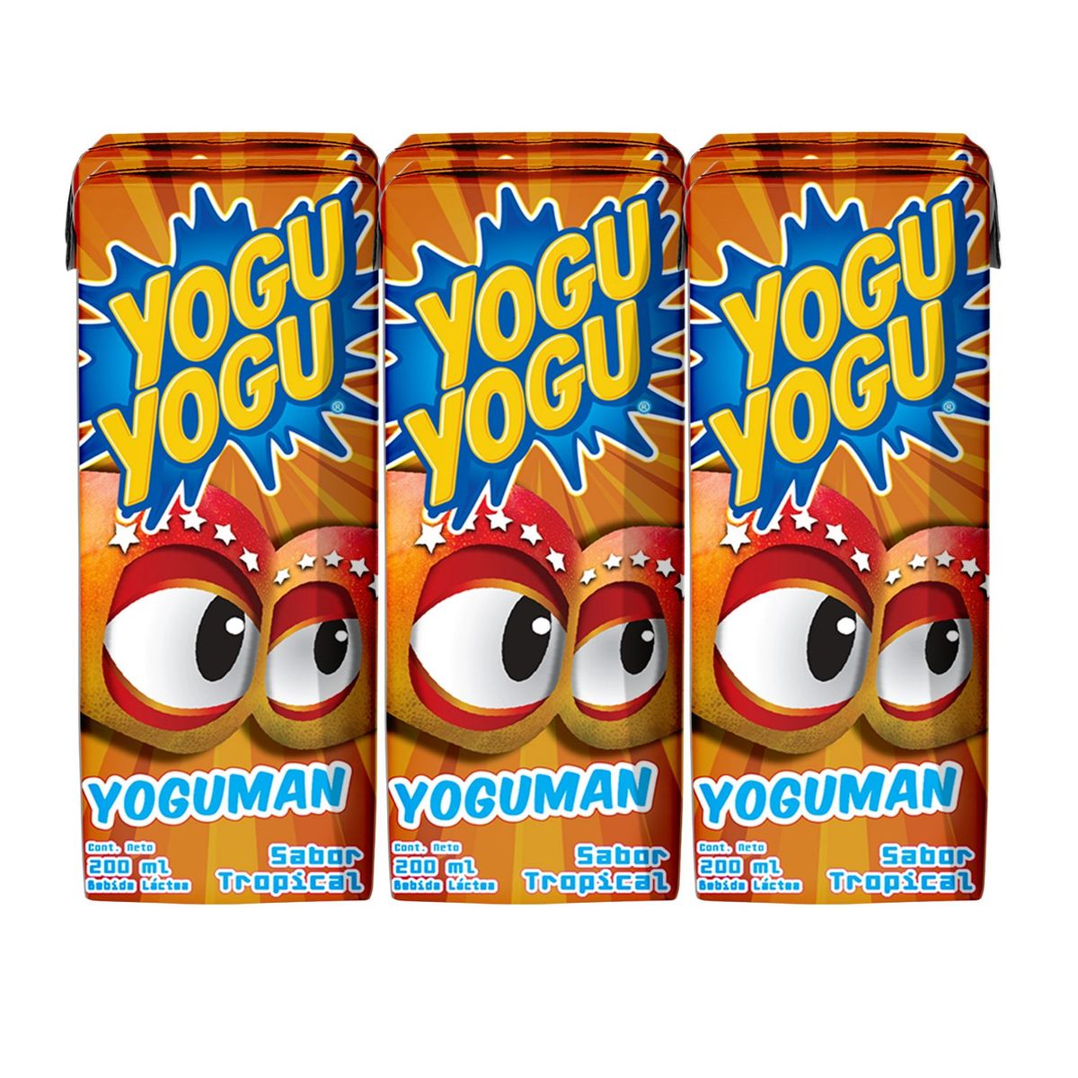 YOGU YOGU - Pack Bebida Láctea Yogu Yogu Sabor Tropical 6 x 200 ml