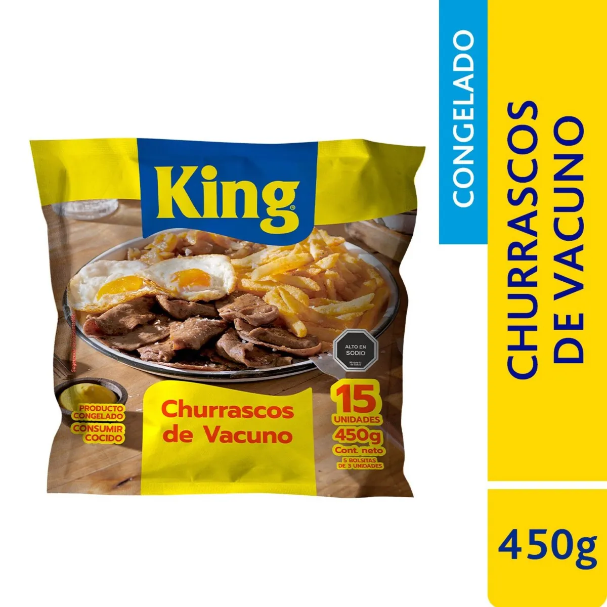 KING - Churrasco de Vacuno Congelado King 15 x 30 g