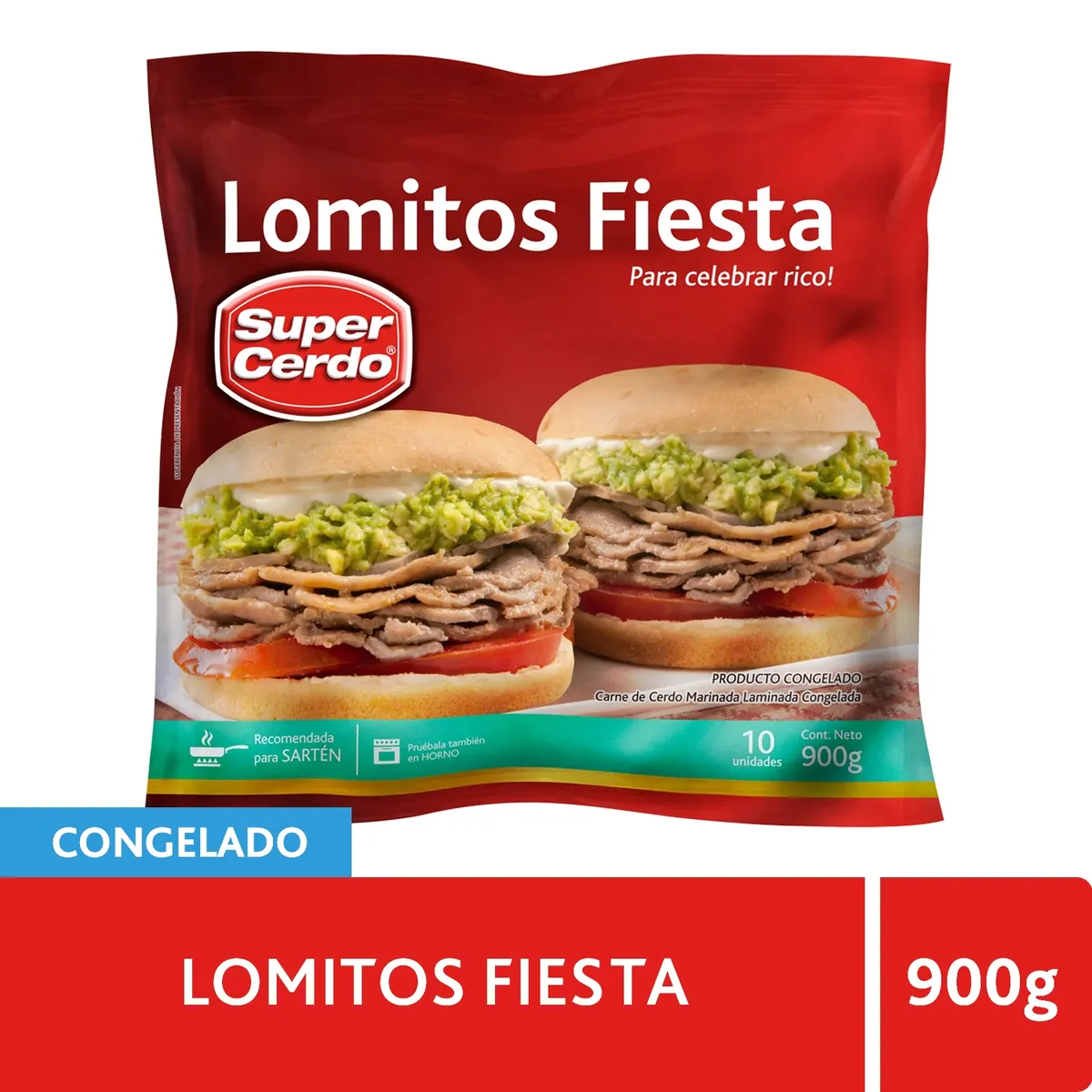 SUPER CERDO - Lomito de Cerdo Congelado Super Cerdo 10 x 90 GR