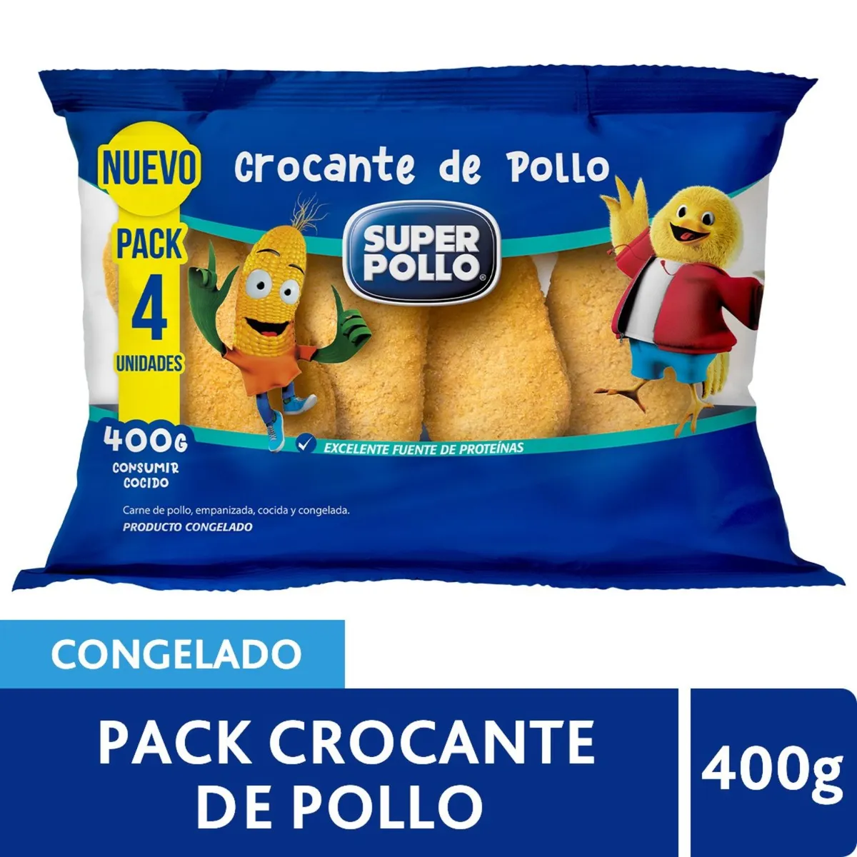 SUPER POLLO - Crocantes de Pollo Apanado Congelado Super Pollo 400 g